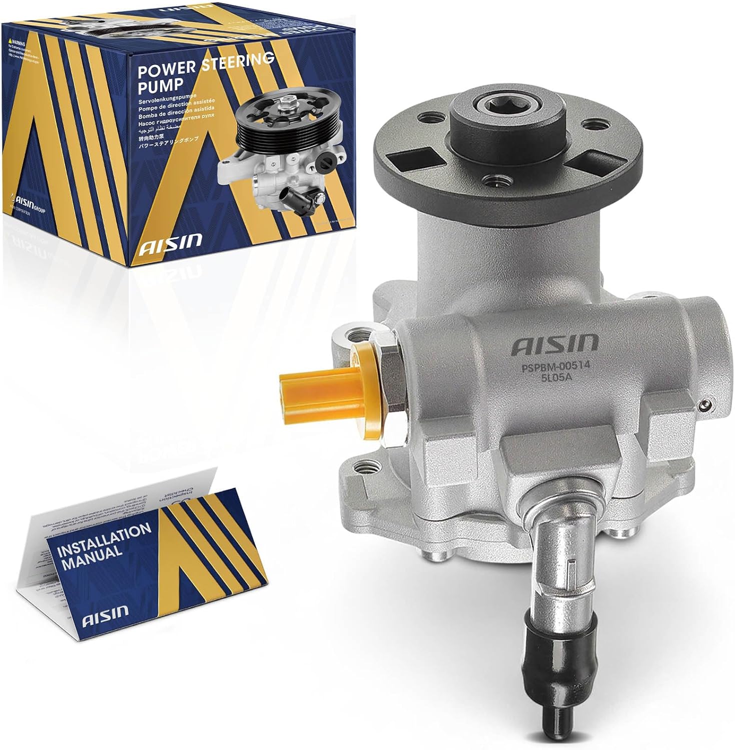 AISIN AFTERMARKET PSPBM-00514 Power Steering Pump - Compatible with BMW 323i 2006-2011, 325i 2006, 325xi 2006, 328i 2007-2013, 328i xDrive 2009-2013, 328xi 2007-2008, 330i 330xi 2006, 128i 2008-2013