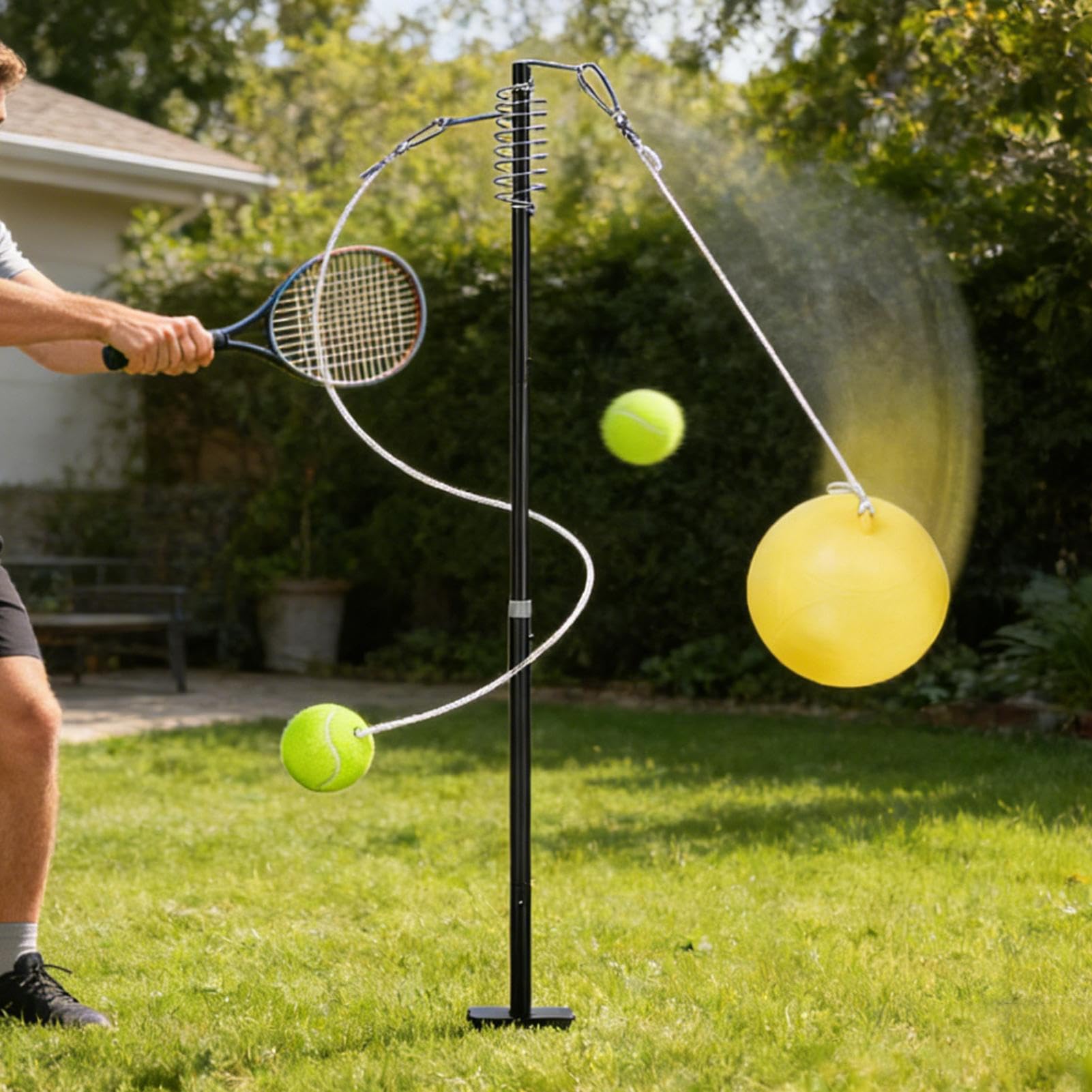 Juego de bolas de fijación de patio trasero – Actividad de unión familiar, Kit de entrenamiento de bola de sujeción, juego de césped, equipo deportivo multijugador | Para patio de juegos Jard