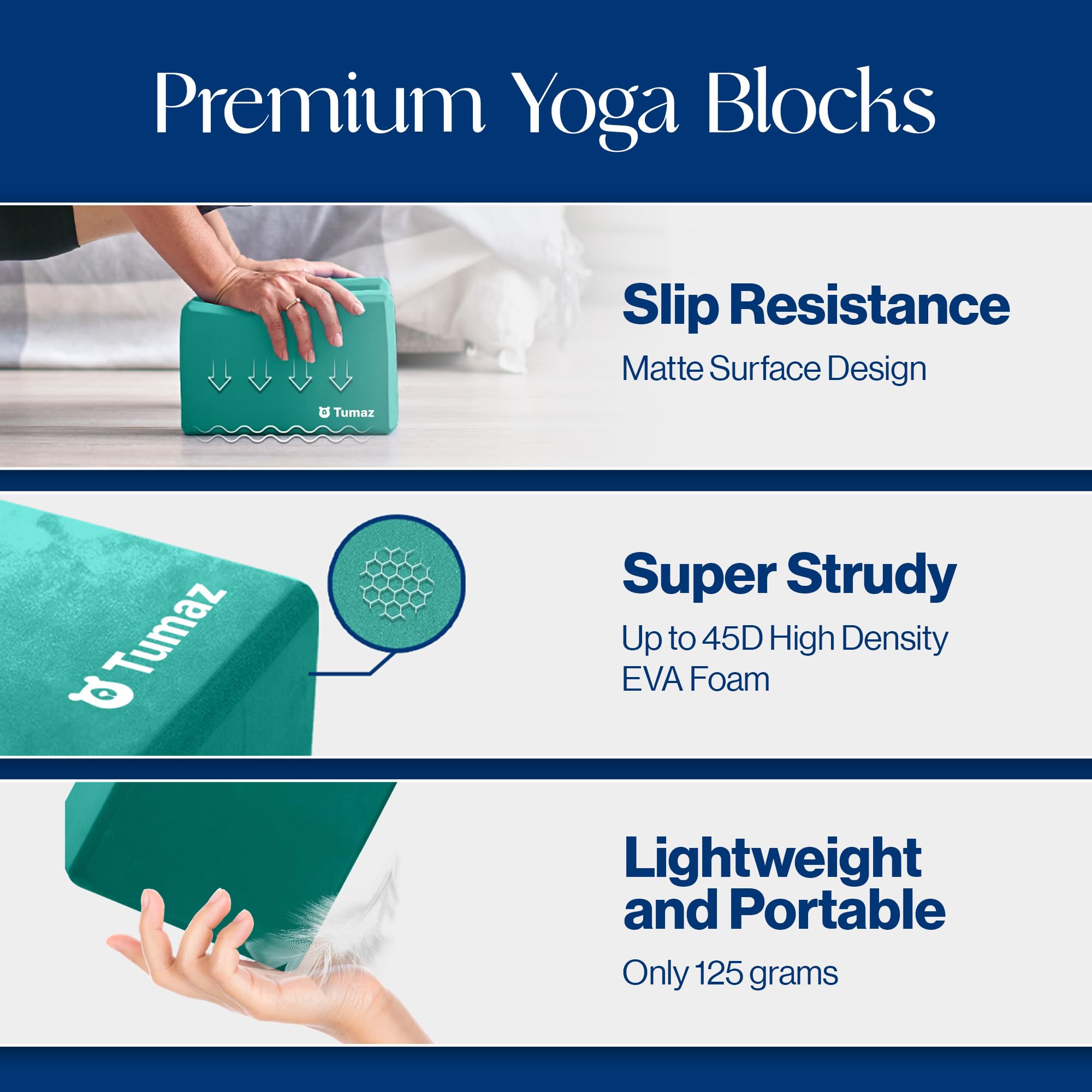 Lot De 2 Blocs De Yoga ZMDMAH – Mousse EVA Haute Densité, Antidérapants, 23x15x7,5 Cm, Violets, Unisexe