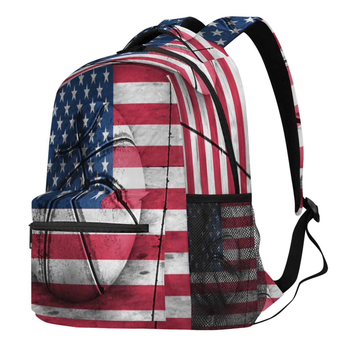 Sac à dos grand format motif USA avec compartiment ordinateur portable - 8