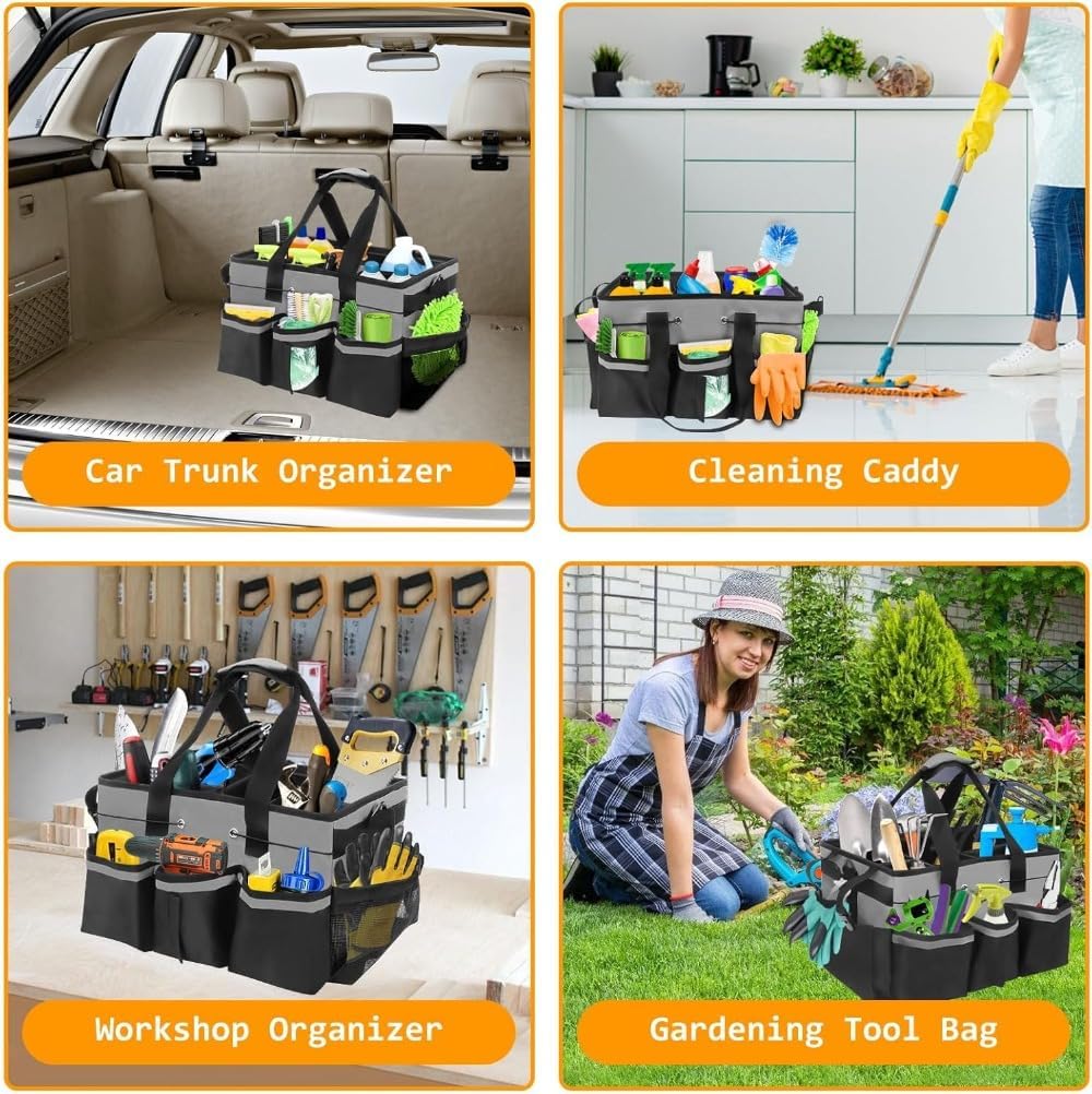 クリーニングバッグ,折りたたみ式掃除用品収納バッグ - 防水透湿 取っ手とショルダーストラップ付き ダスター クリーナー 手袋 ブラ 清掃用具の収納 バックやラックが安い!業務用清掃用品の通販おそうじチャンネル.com 清掃用品収納防水清掃トート2way 作業用多機能ポケット ショルダーストラップ付き 取り外し可能な仕切り付き 業務用 コンパクト設計