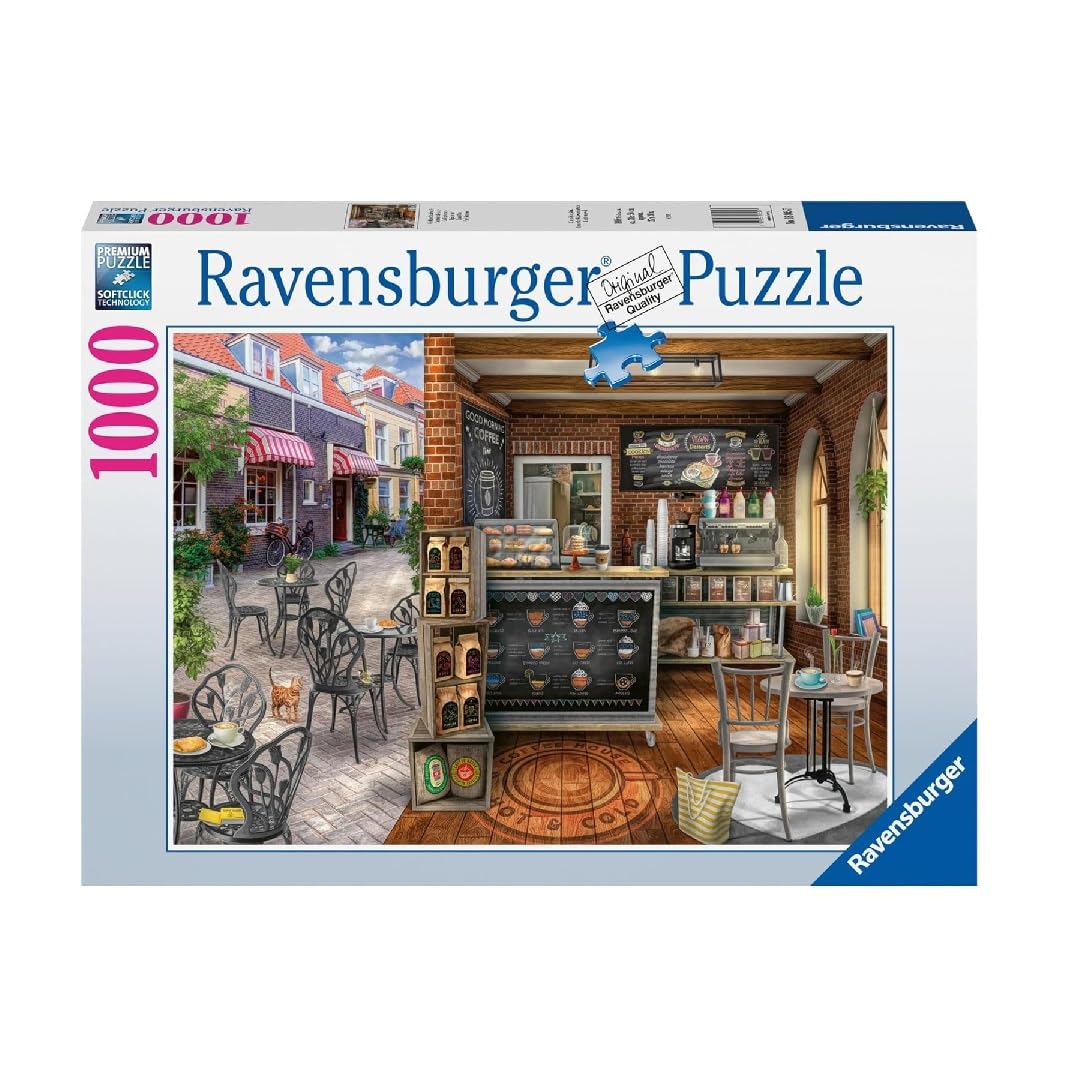 Ravensburger Puzzle 2D 1000 elementów: Urocza Kawiarnia, Nowy design