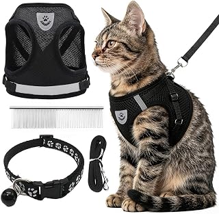 Reflective Dog Harness Leash Reflective Puppy Harness Harness Leash Set for Puppy Cats and Kittens S