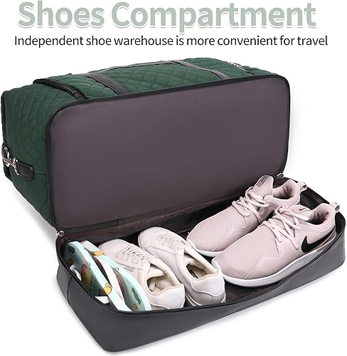 Miniatura 8 de Bolsa de fin de semana, bolsa de viaje grande para mujer, bolsa de mano con compartimento para zapatos y bolsas de aseo