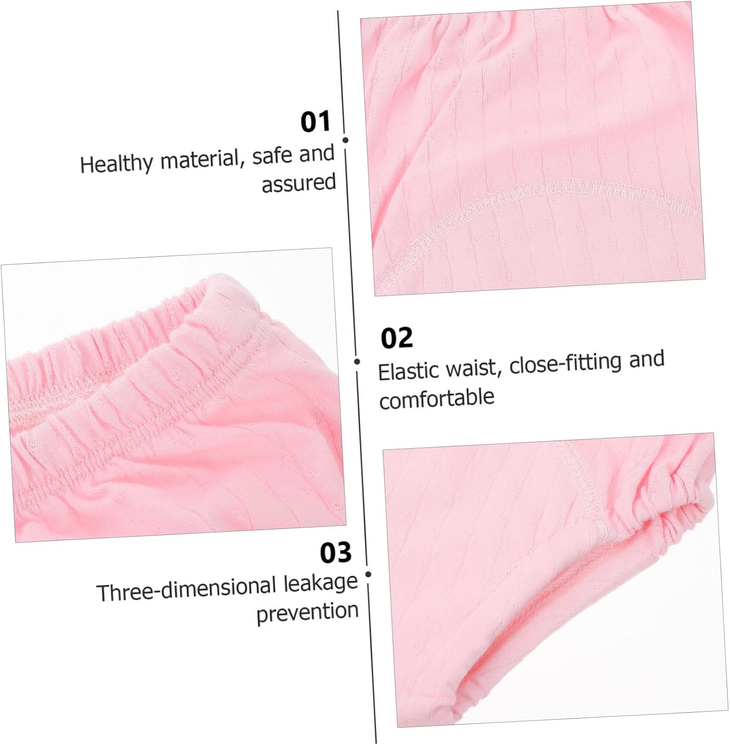 SECFOU Breathable Training Pants Washable Diaper Pants for Newborns Soft and Comfortable Nappy for Potty Training for Daytime and Overnight Use Pink