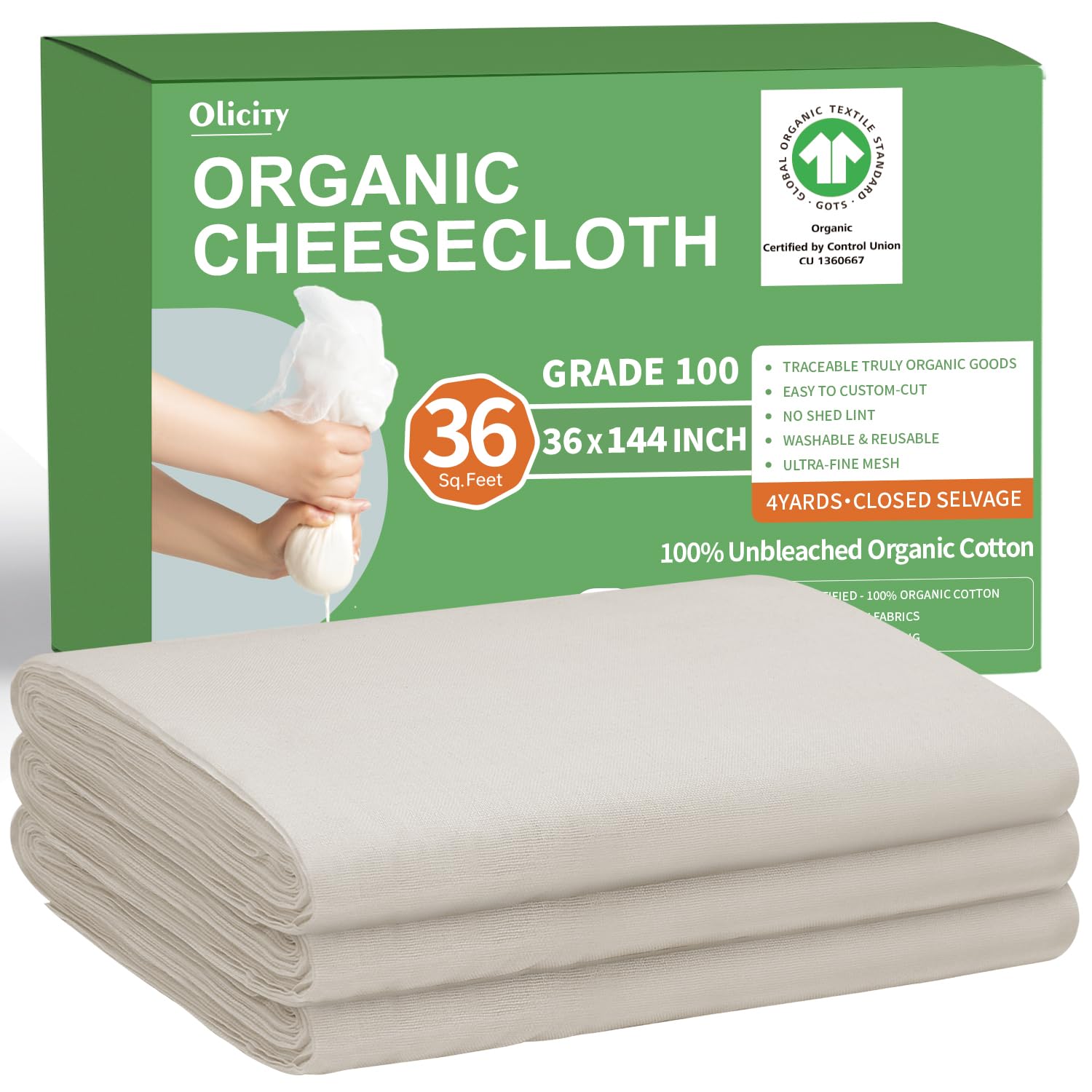 Olicity Organic Cheesecloth
