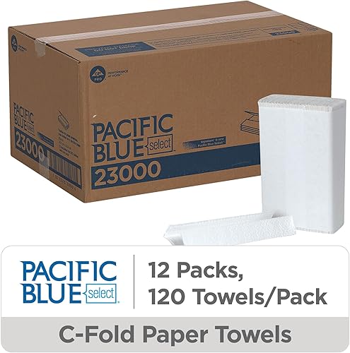 Vista 2 de Toalla de papel plegable Prémium C Georgia-Pacific Signature de dos capas, blanca, C-Fold, 12