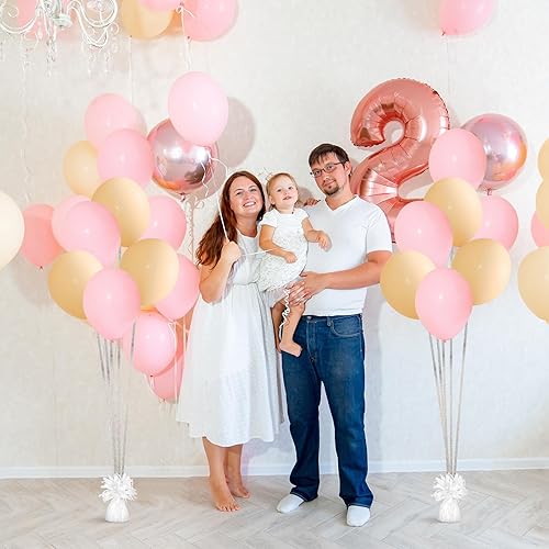 Miniatura 5 de 24 piezas de pesas metálicas para globos de helio, pesos pesados de mesa y 1 rollo de cinta prensada iridiscente para cumpleaños, boda, Halloween,