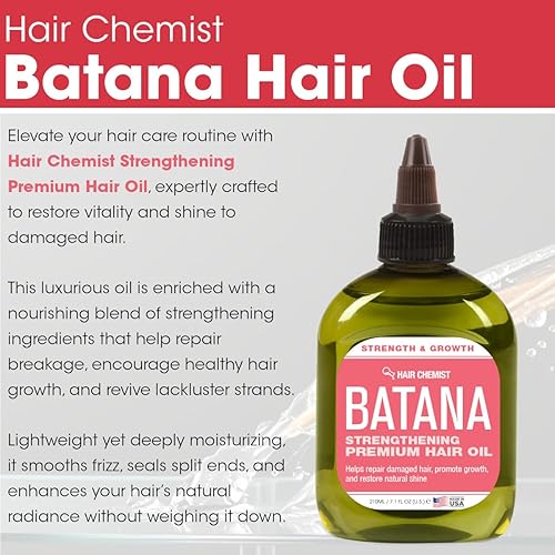 Miniatura 4 de Hair Chemist Batana Strengthening Premium Hair Oil 7.1 oz. - Aceite para el cabello Batana, aceite nutritivo para el crecimiento del cabello Batana