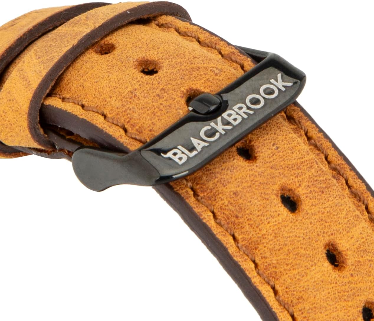 BLACKBROOK Classic Premium Leather Band compatible with Apple Watch 42mm / 44mm / 45mm, Full Grain Genuine Leather Replacement Strap