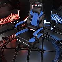 Vista 2 de DL-win Sillas de juegos para adultos, silla de computadora con reposapiés y respaldo alto ergonómico, sillas de jugador grandes y altas con soporte