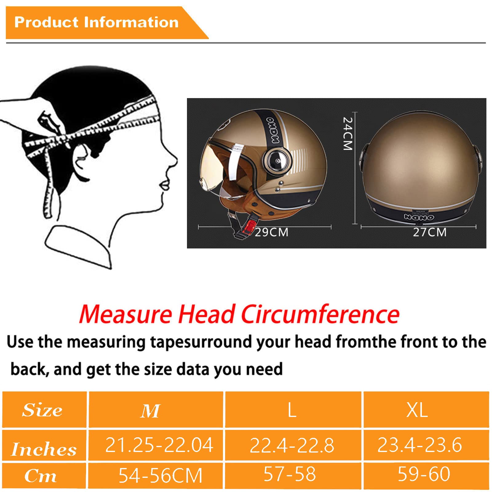 Casque Harley Vintage Visage Complet Moto Rétro Visière Ouverte Avec Le Masque Homme Femme