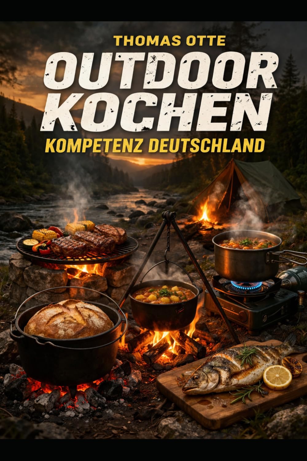 DRAUSSEN KOCHEN IM ECHTEN LEBEN: Das praxisnahe Outdoor-Kochbuch für Feuer, Gaskocher, Camping, Familie und Alltag draußen