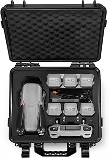 Lekufee Waterproof Hard Carrying Case Compatible with DJI Air 3 Drone/DJI Air 3 Fly More Combo/DJI RC 2/DJI RC N2 Remote Controller and Accessories(Case Only)