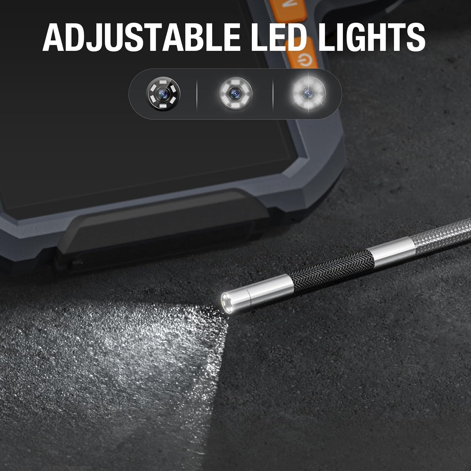 Teslong 3.9mm 4-Way Articulating Borescope with Light, 6'' IPS Endoscope Inspection Camera with 360 Articulated Probe, Flexible Automotive Mechanics Gadgets Fiber Optic Scope Cam (0.15inch-5FT) - Image 6