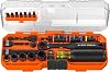 Juego de dados de impacto KLEIN TOOLS 65301KNECT, juego de 23 piezas SAE de paso completo y flip, adaptador para atornillador de impacto, organización de herramientas MODbox 1