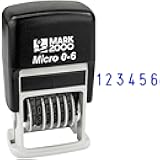 Mark 2000-S126-6 Digits Self-Inking Number Stamp - Blue Color