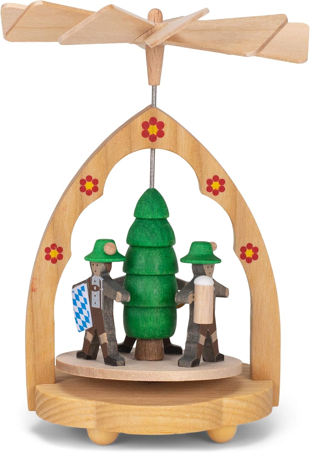 1727 Richard Glaesser Mini Pyramid-Bavarians-4.5" H W x 3" D, Brown