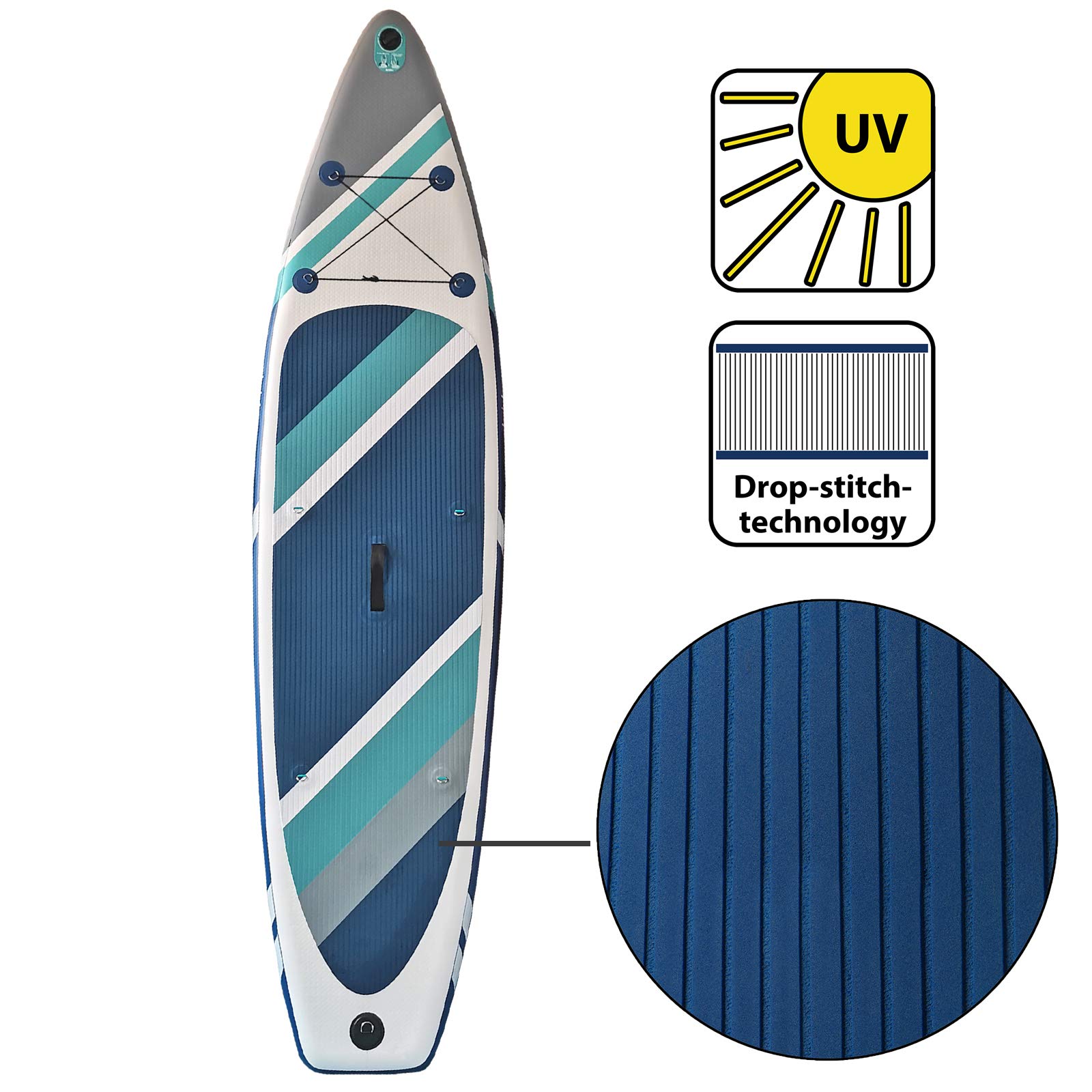 ALPIDEX Stand Up Paddle Gonfiabile 320 x 76 x 15 cm ISUP Portata Massima 200 kg Tavola SUP Leggero Stabile Set Completo