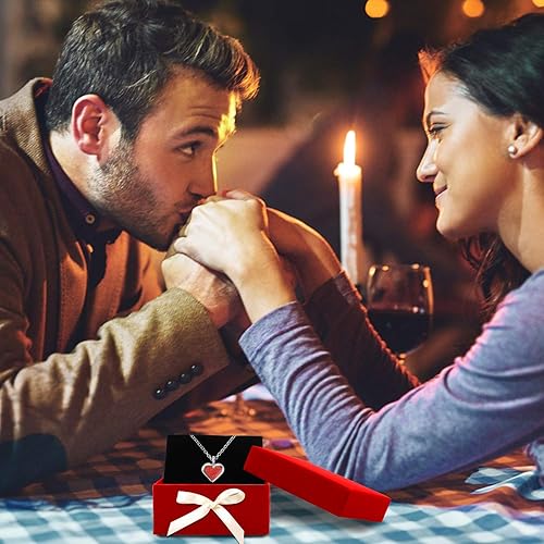 Miniatura 2 de Caja de regalo para collar y aretes, caja de regalo, 12 cajas de regalo cuadradas de cartón para joyas, caja de regalo de papel de cartón relleno de