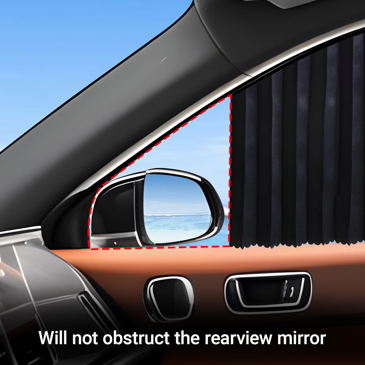 Magnetic Track Retractable Sunshade Curtain for CRV Cars - Adjustable Side Window Sunshade with Bundled Storage Design