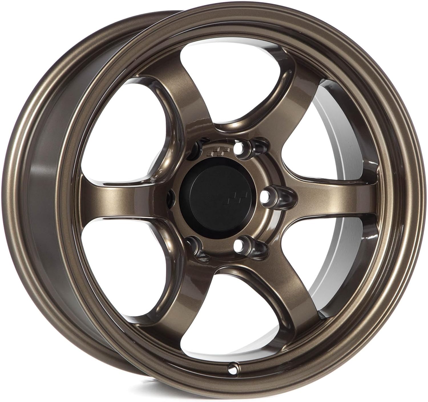 Windom 17 Inch Wheels Gloss Bronze 6x139.7 6x5.5 Bolt Pattern, 17x8.5, 10mm Offset, 106.1mm CB, RG-D2 Style Rims Compatible with 01-23 Tacoma, 02-23 4Runner, FJ Cruiser, GX470, GX460
