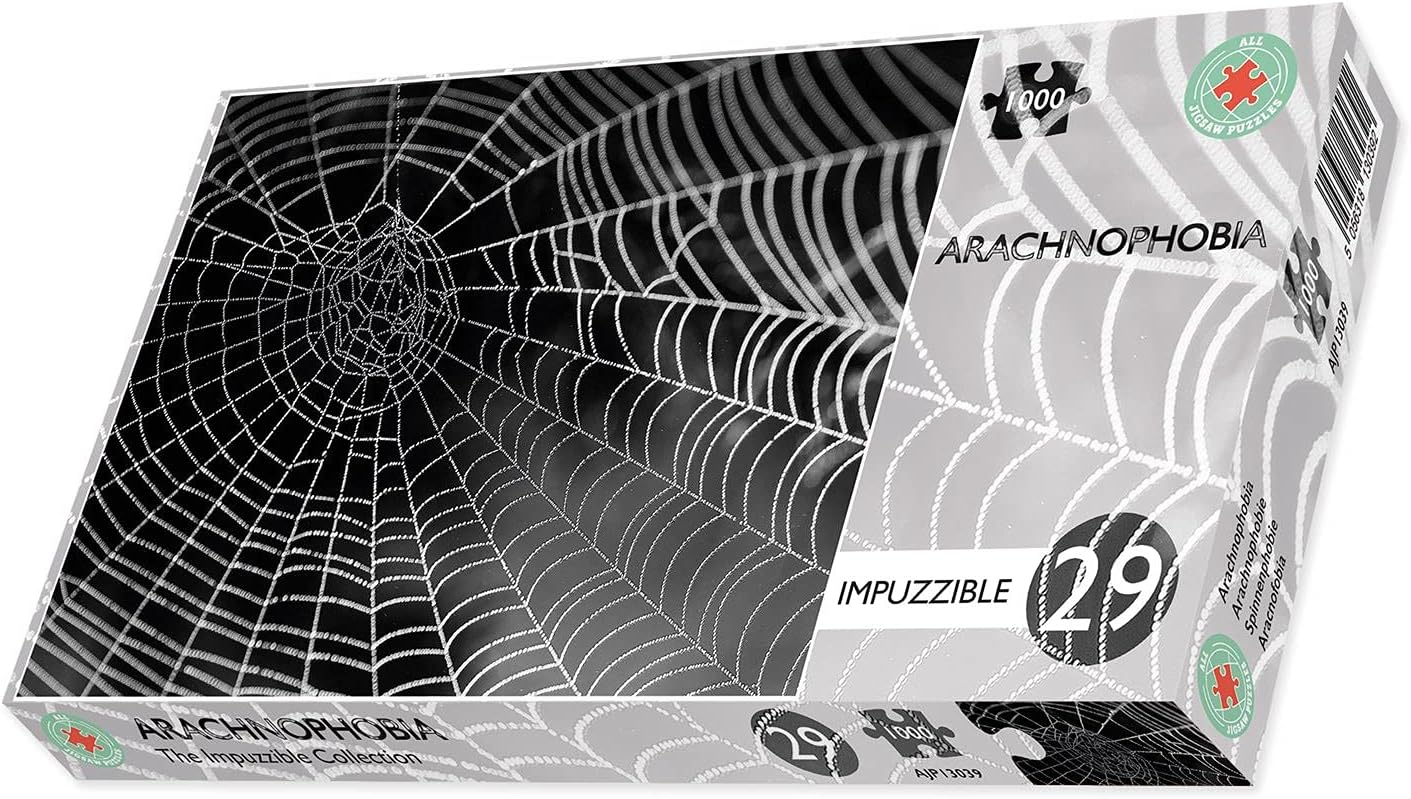 Extreme 1000 Piece Spider Web Jigsaw Puzzle for Adults – Ultra Difficult Arachnophobia Challenge Puzzle, Intricate Web Design for Puzzle Lovers and Spider Fans