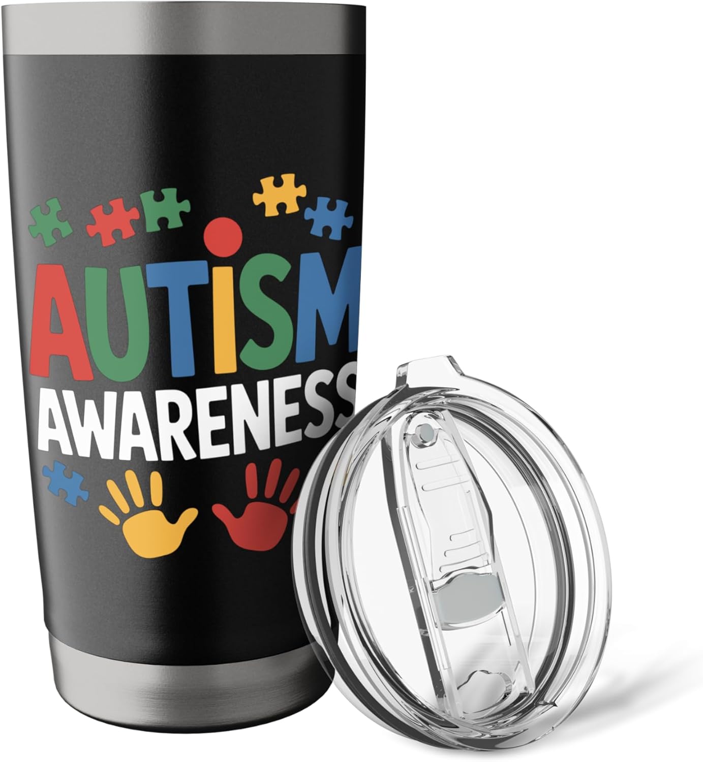 Autism Awareness, Sped Teacher and Autistic Support Stainless Steel Insulated Tumbler - Image 5