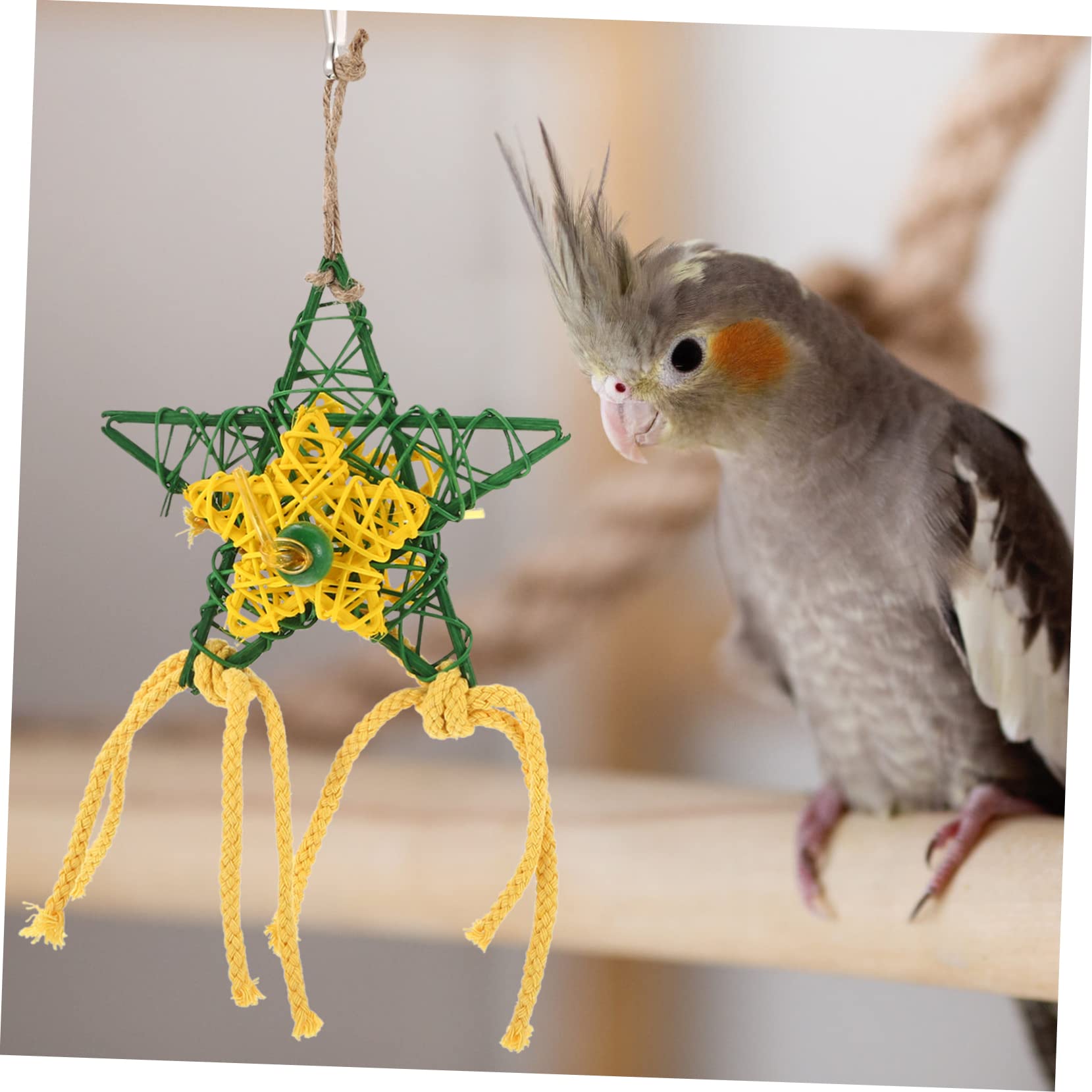 BESPORTBLE 9pezzi Giocattolo Masticabile Per Pappagalli Gioco Appeso Per Uccelli Domestici Giocattolo Comfortante Per Uccelli Pet Accessorio Per Parrot Materiale Resistente e Leggero