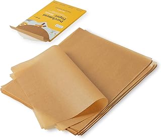 Katbite Unbleached Parchment Paper Baking Sheets, 120Pcs 12x16 Inch Precut Parchment Paper for Baking, Heavy Duty & Non-st...