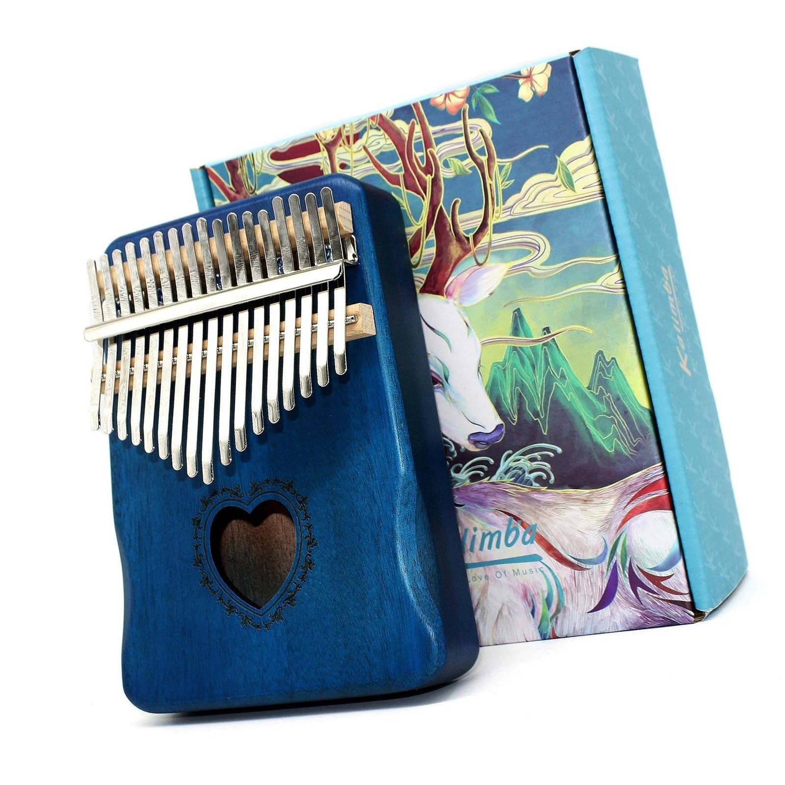 kalimba mini Kalimba 17-klawiszowy fortepian wysokiej jakości drewna mahoniowego afrykańskiego Kalimba śliczny (Color : 3)