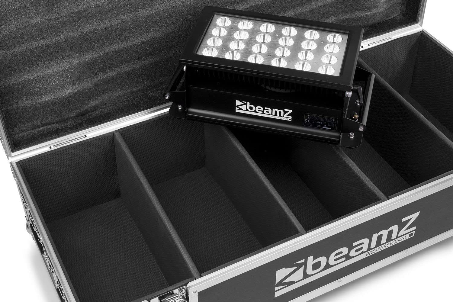 BeamZ 150.697 - Caja (Maleta de transporte, Negro, Plata, BeamZ, Star-Color 240 Star-Color 360)