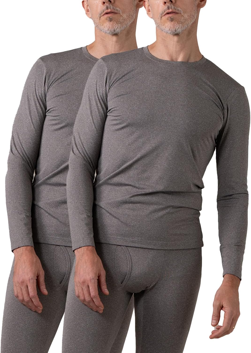 LAPASA Men's Thermal Underwear Top Crewneck Long Sleeve Shirt Base Layer Lightweight Midweight Heavyweight Winter M09/M26/M55