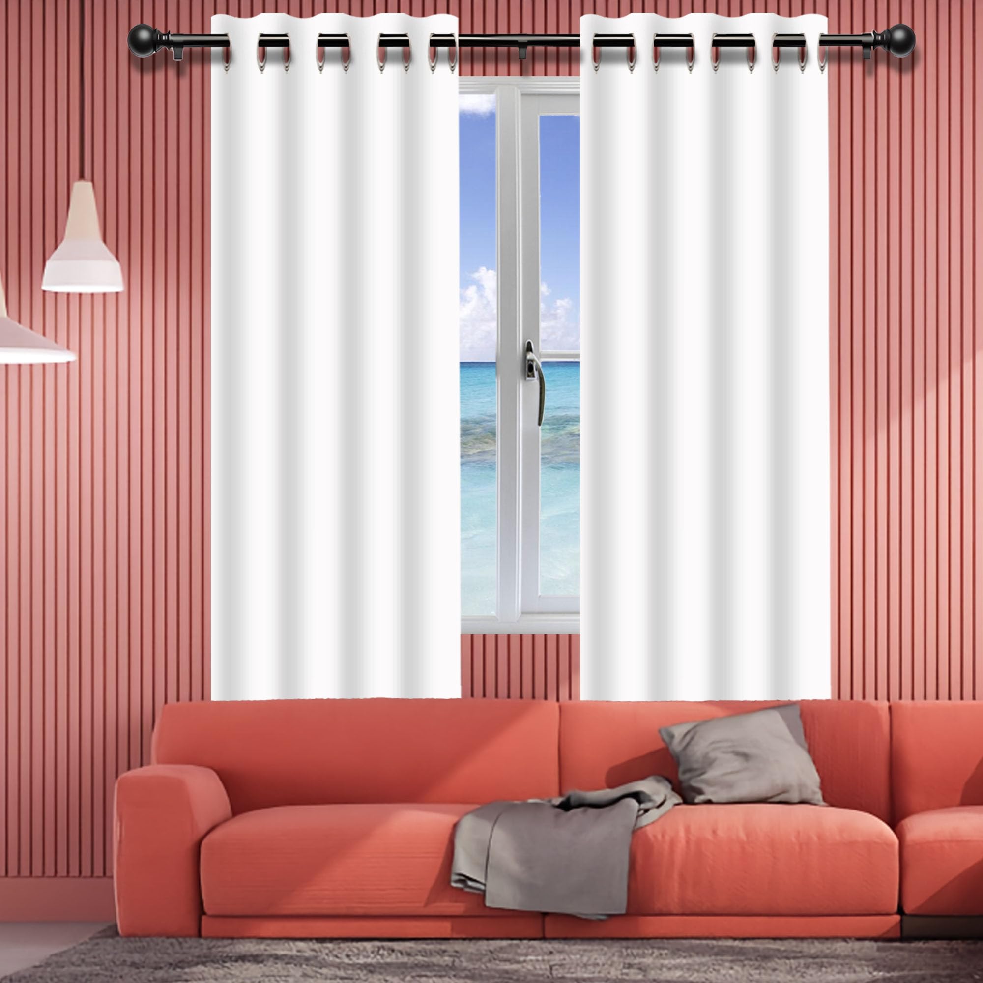 Rideau occultant thermiques isolant intérieur 160 x 155 cm panneaux anti froid pour fenêtres