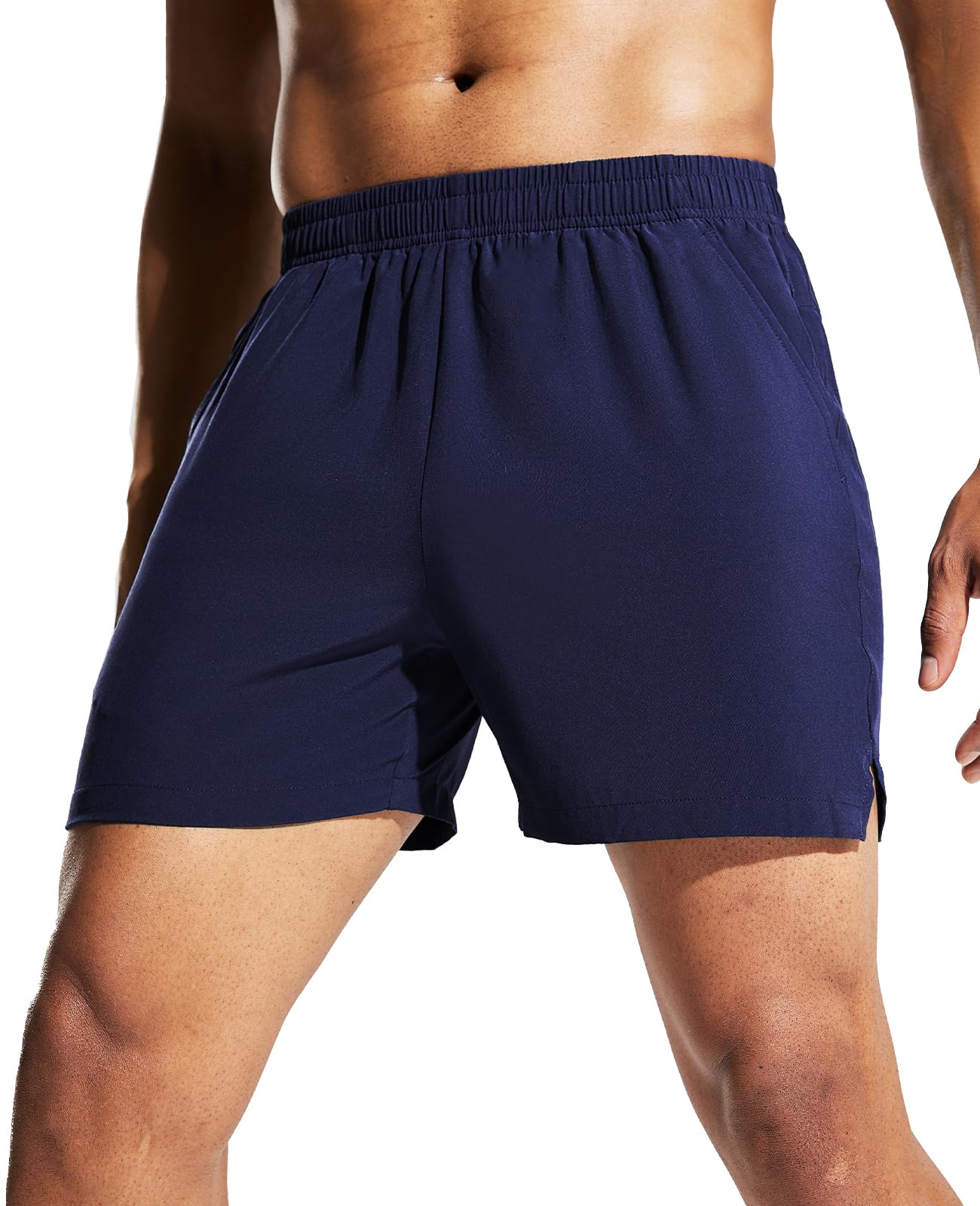MIER Confezione da 3 pantaloncini sportivi da uomo, da corsa, 12,7 cm, ad asciugatura rapida, leggeri, per palestra, allenamento, allenamento, sport, con tasche