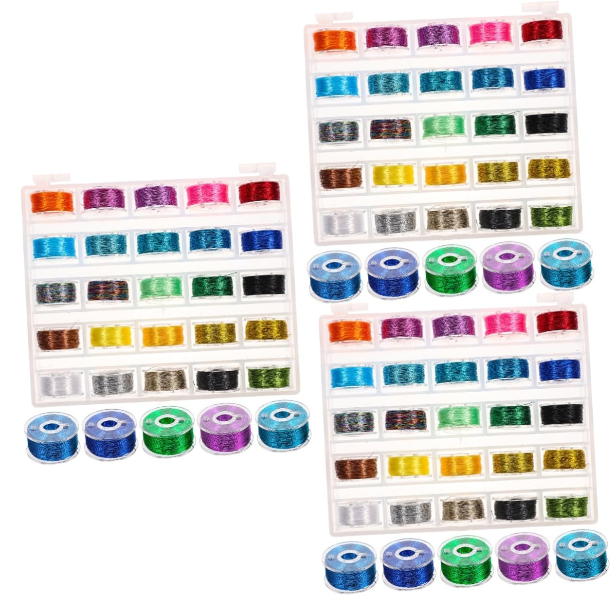 SHINEOFI 75 Rollos hilo de bordar hilo de coser de poliester bordado bricolaje hilos hilo de bordado embroidery kit embroidery thread hilos de bricolaje hilo de coser casero el plastico
