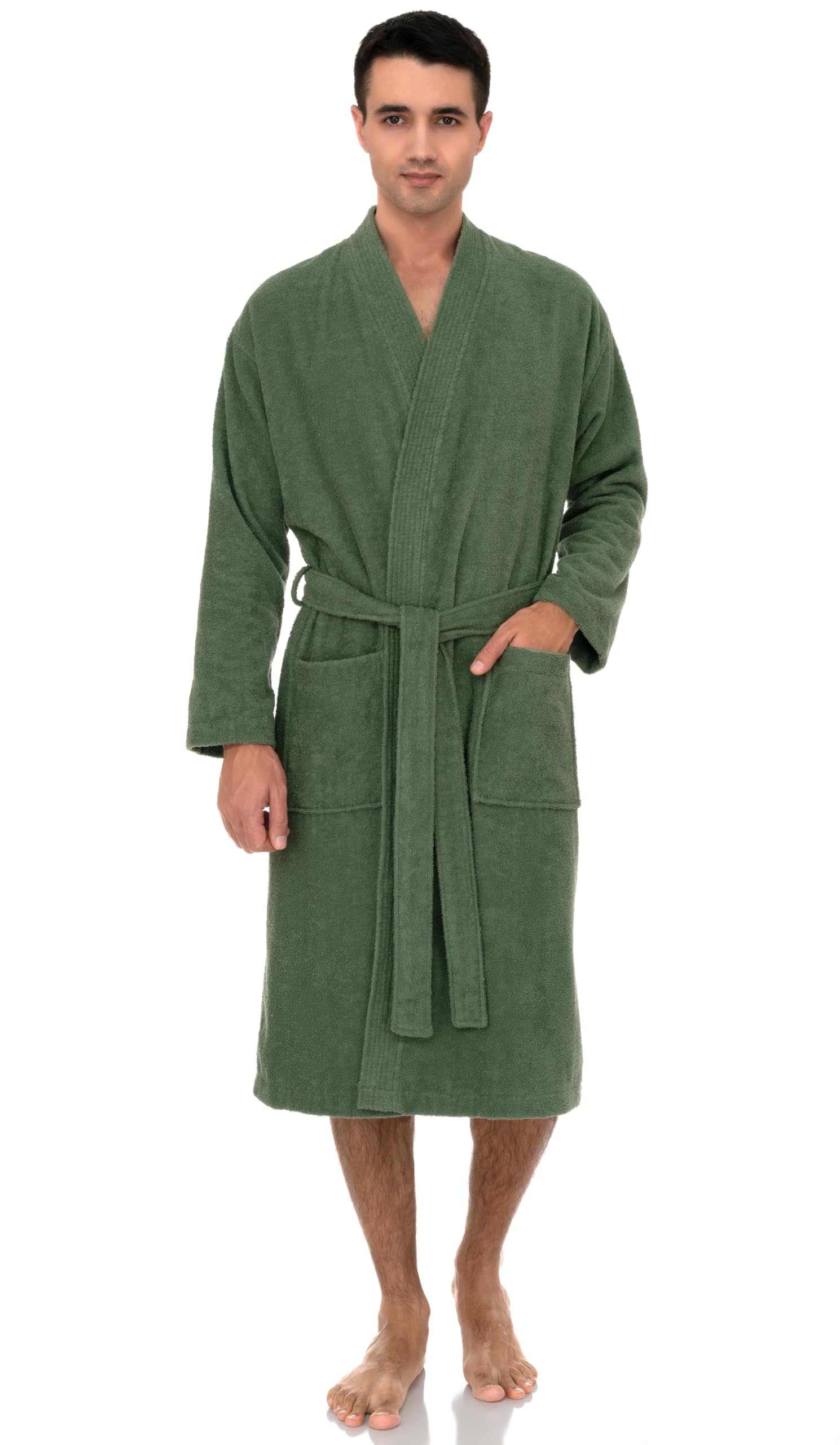 TowelSelections Mens Robe Cotton Terry Cloth Bathrobe Soft Towel Bath Robe for Men XS to 3X