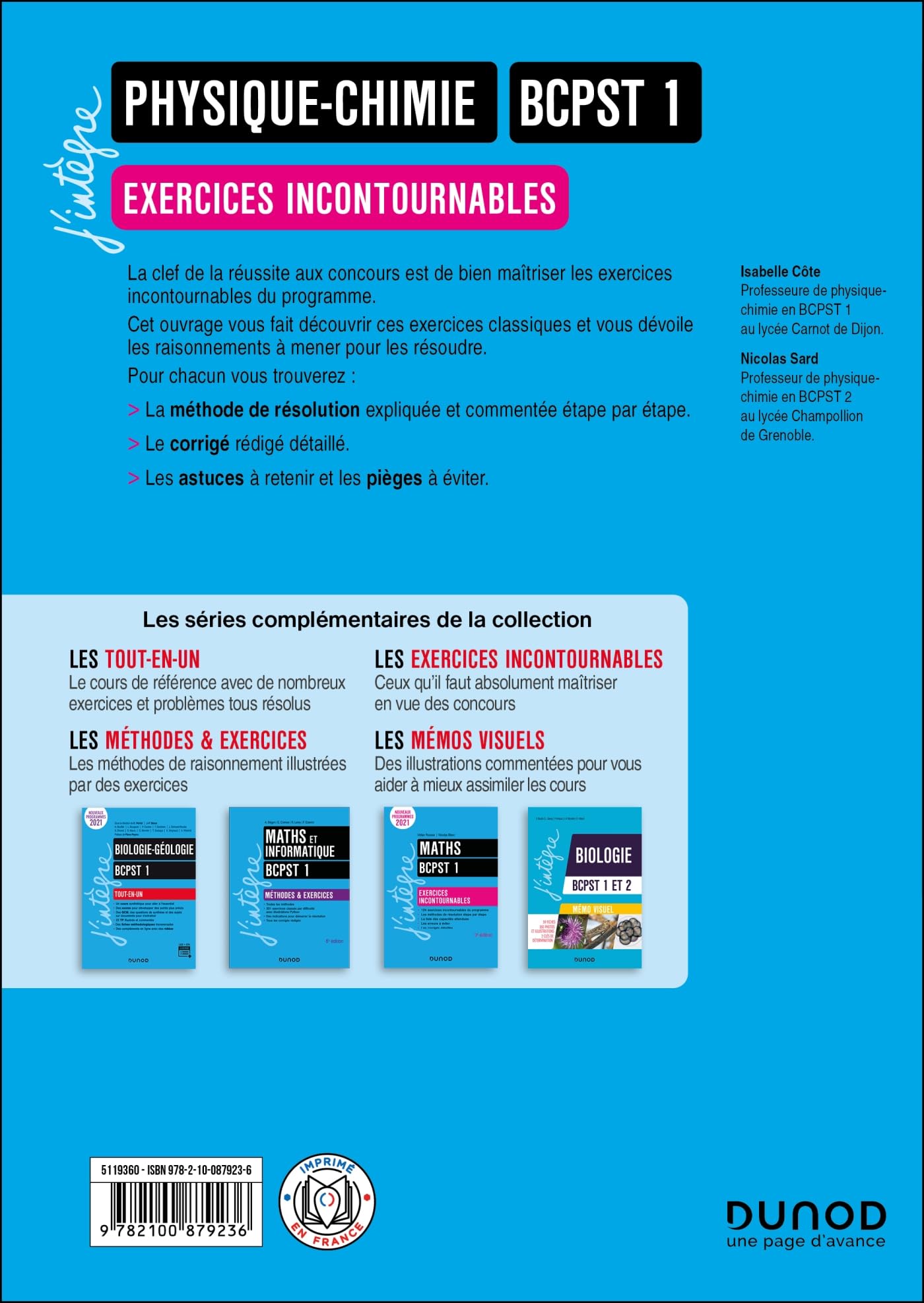 Physique-Chimie Exercices incontournables BCPST 1 6e éd.