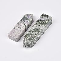 Vista 40 de JIC Gem Extra Large Rare Dendritic Jade Crystal Tower Natural Quartz Crystal Tower Point Wand Large Crystals and Stone Energy Crystal Wand Home