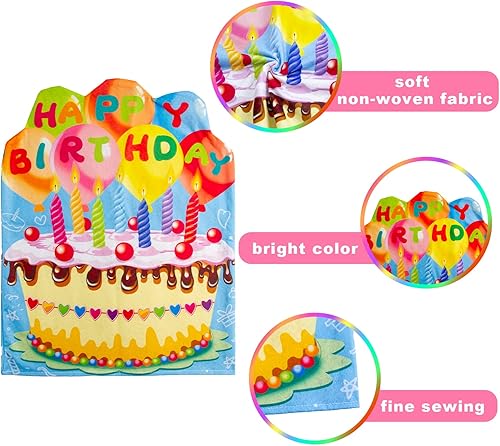 Miniatura 3 de FANCY LAND 2 fundas para silla de cumpleaños para aula, funda de asiento de feliz cumpleaños para niños, decoración de fiesta de cumpleaños para