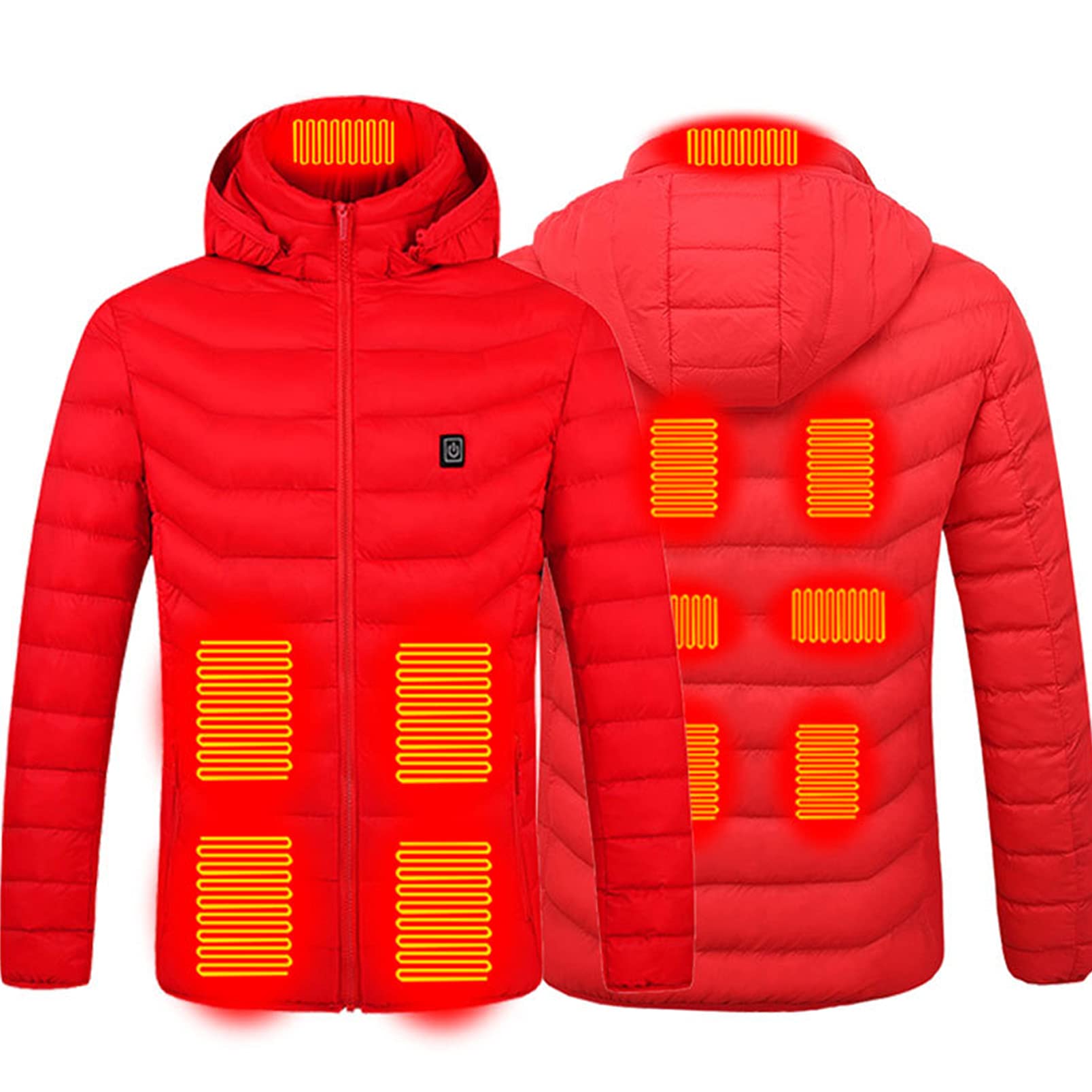 Chaleco calefactable Hombres Mujeres Chaqueta calefactable Hombres Mujeres 11 Zonas Calefacción USB T Ropa térmica Chaleco de Caza para Acampar en Invierno, Esquiar, Pescar