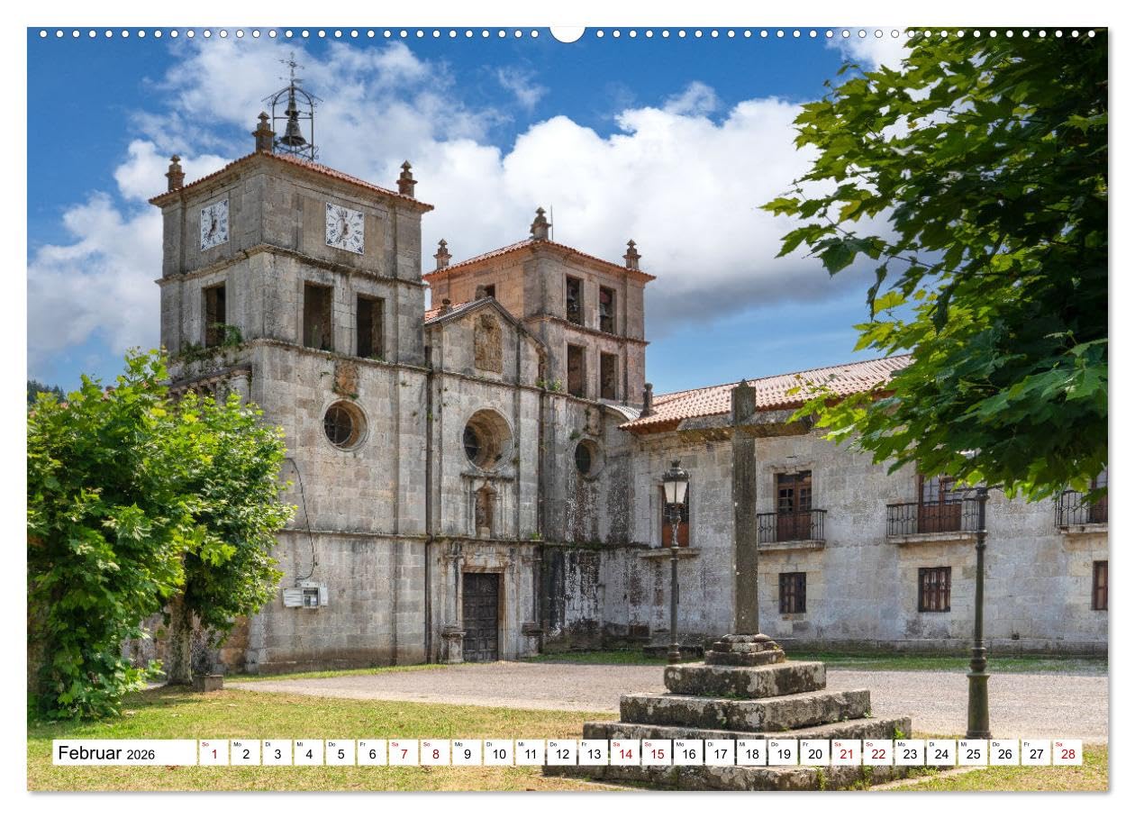 Unterwegs - Camino Primitivo. Zu Fuß auf der ältesten Route des Jakobsweges (Wandkalender 2026 DIN A2 quer), CALVENDO Monatskalender: Auf dem ... nach Santiago de Compostela (CALVENDO Orte)