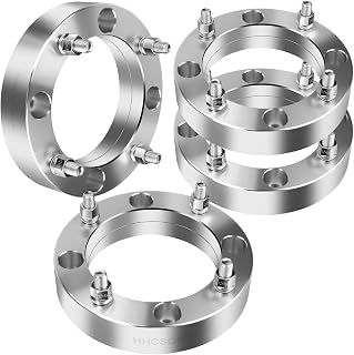 4x156 1.5" ATV Wheel Spacers for Polaris RZR 900 2015-2017, Polaris RZR XP 1000 2014 2015 2016 2017 2018, 4PCS Silver Wheel Adapters with M12x1.5 Studs & 131mm Bore