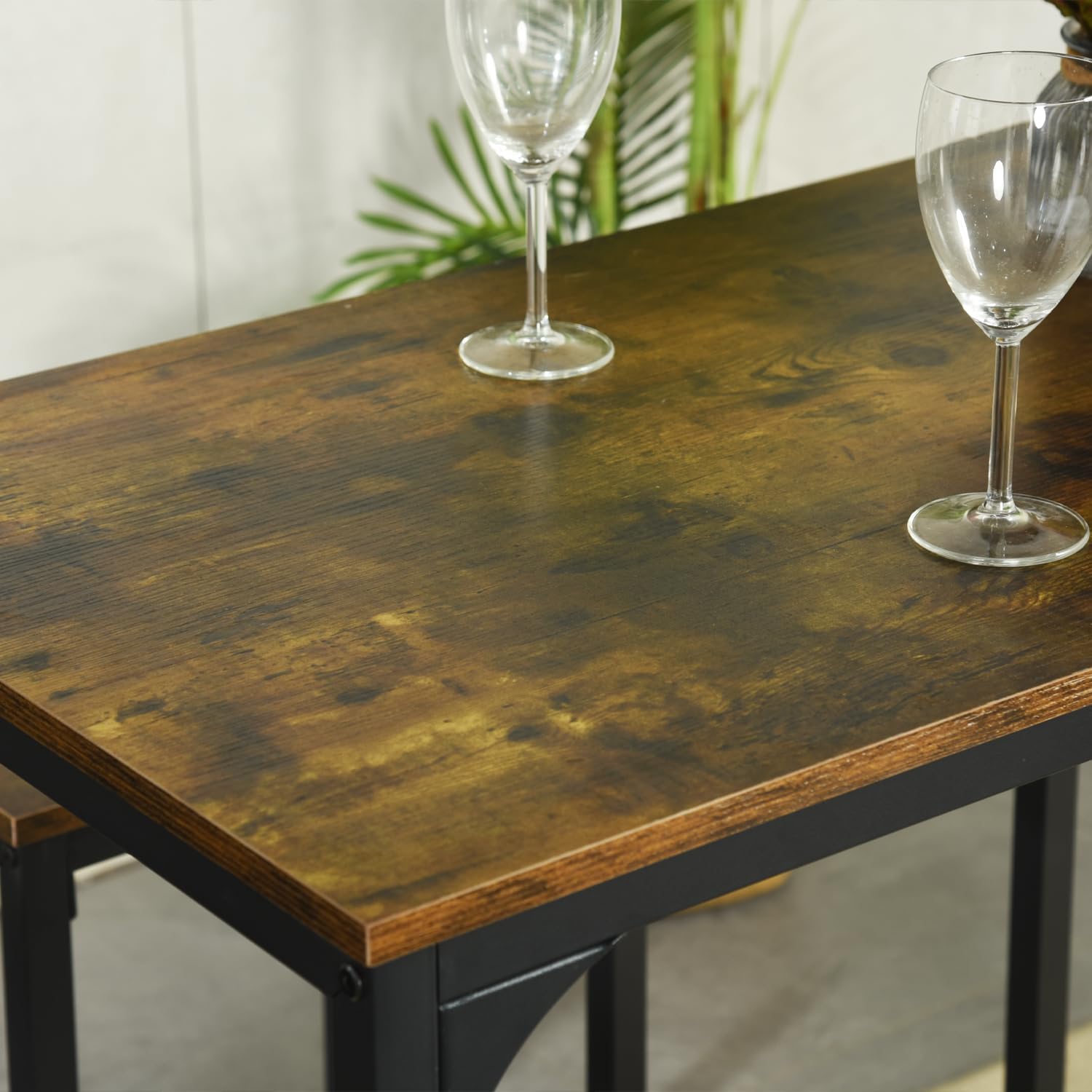 buybyroom Tavolo da bar con 4 sgabelli, Tavolo da pranzo, 100 x 60 x 90 cm, Design