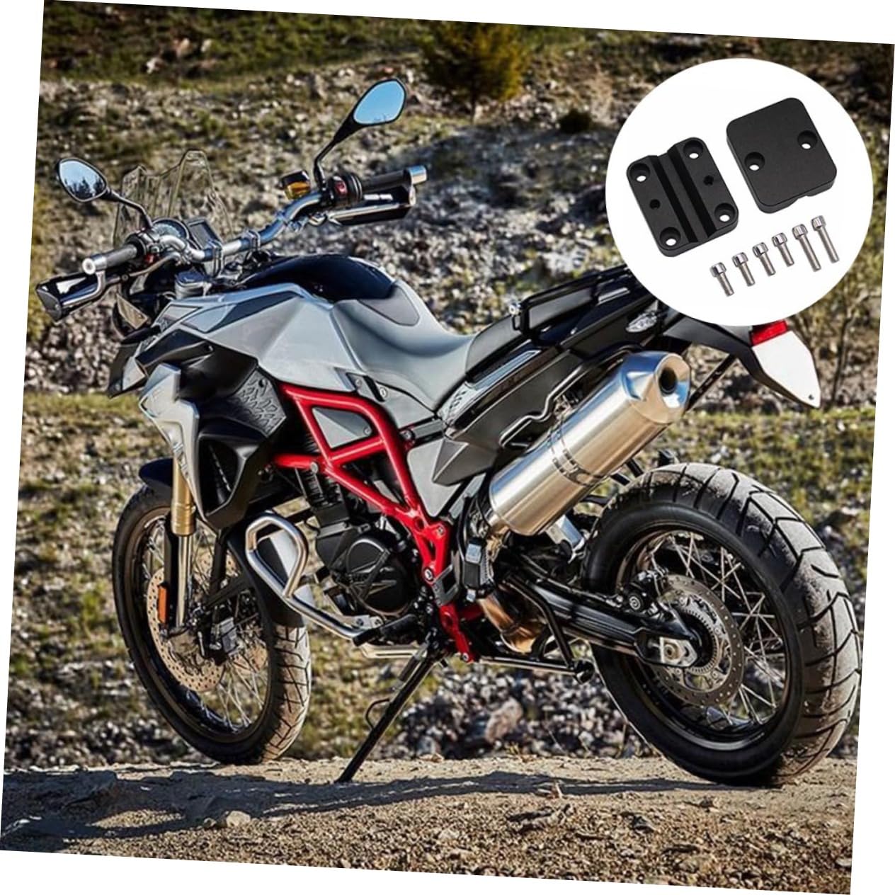 PLAFOPE Support GPS pour Moto en Alliage D’Aluminium Noir pour Téléphone