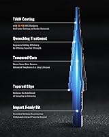 Vista 5 de ZELCAN Broca escalonada de cobalto M35 de 13 tamaños, broca de 1/8 a 1/2 pulgada de cuatro espirales para metal, broca escalonada HSS recubierta