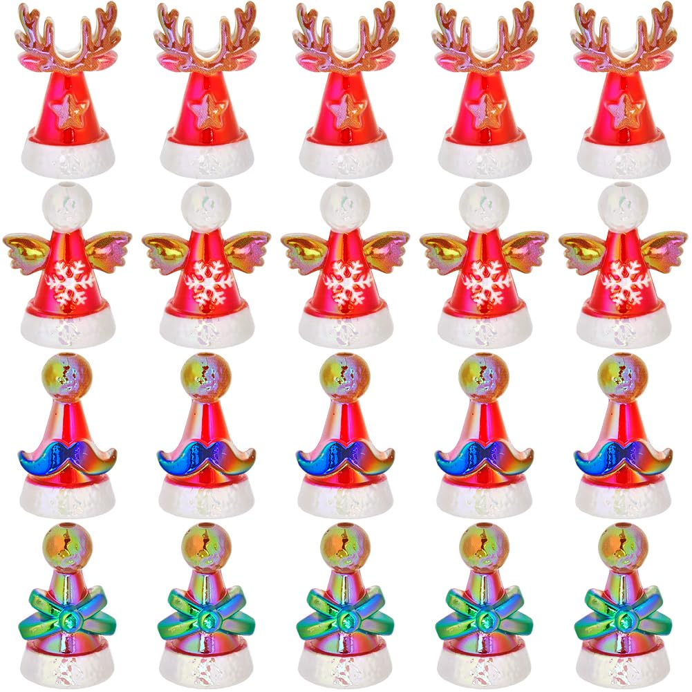 Perles de chapeau de Noël acrylique pour customiser vos décorations de table de fêtes