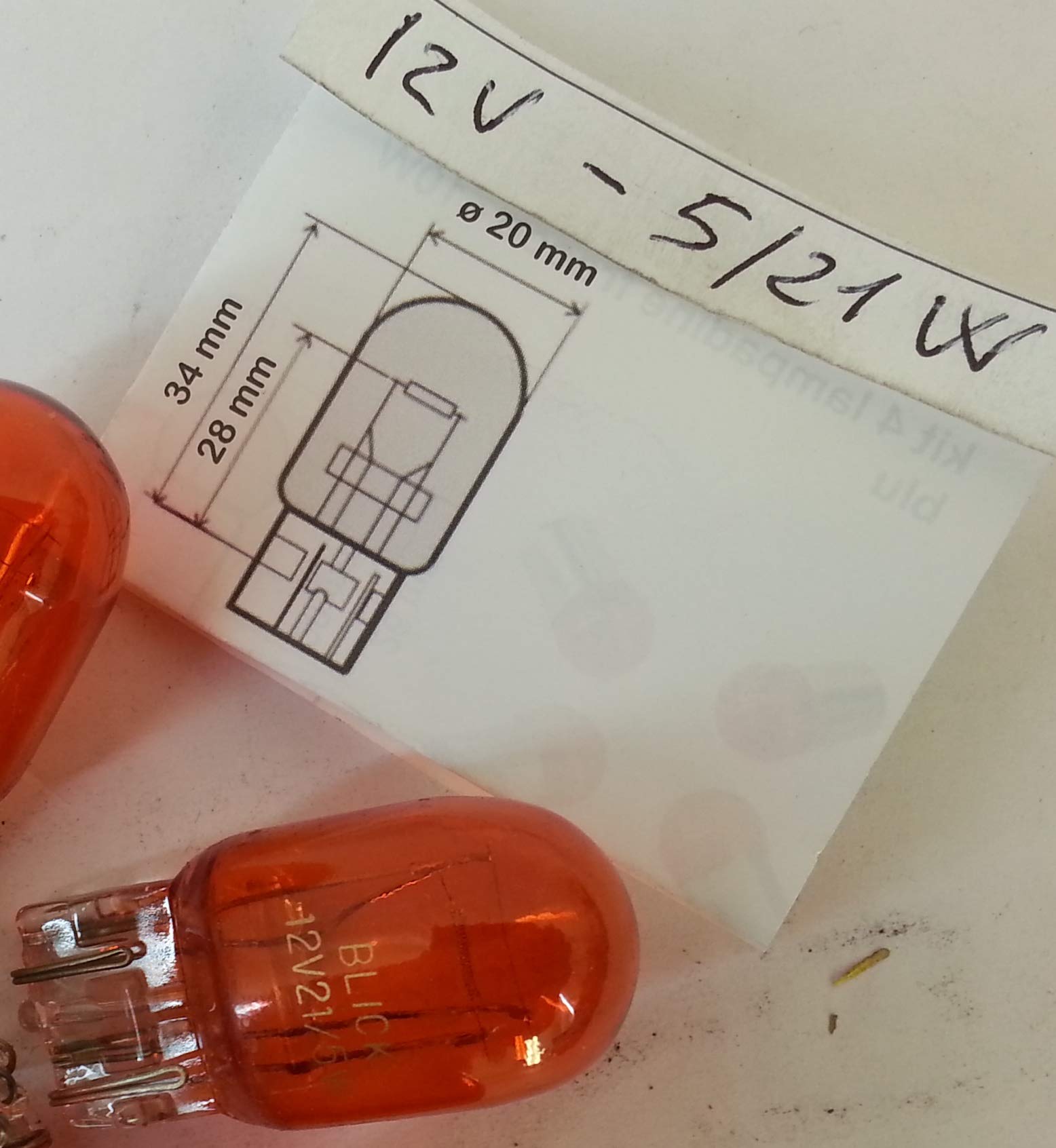 Lampada Led T10 T15 WY16W 12V 50W Arancione 10 Smd Cree Con Lente Per Freccia - Foto 4