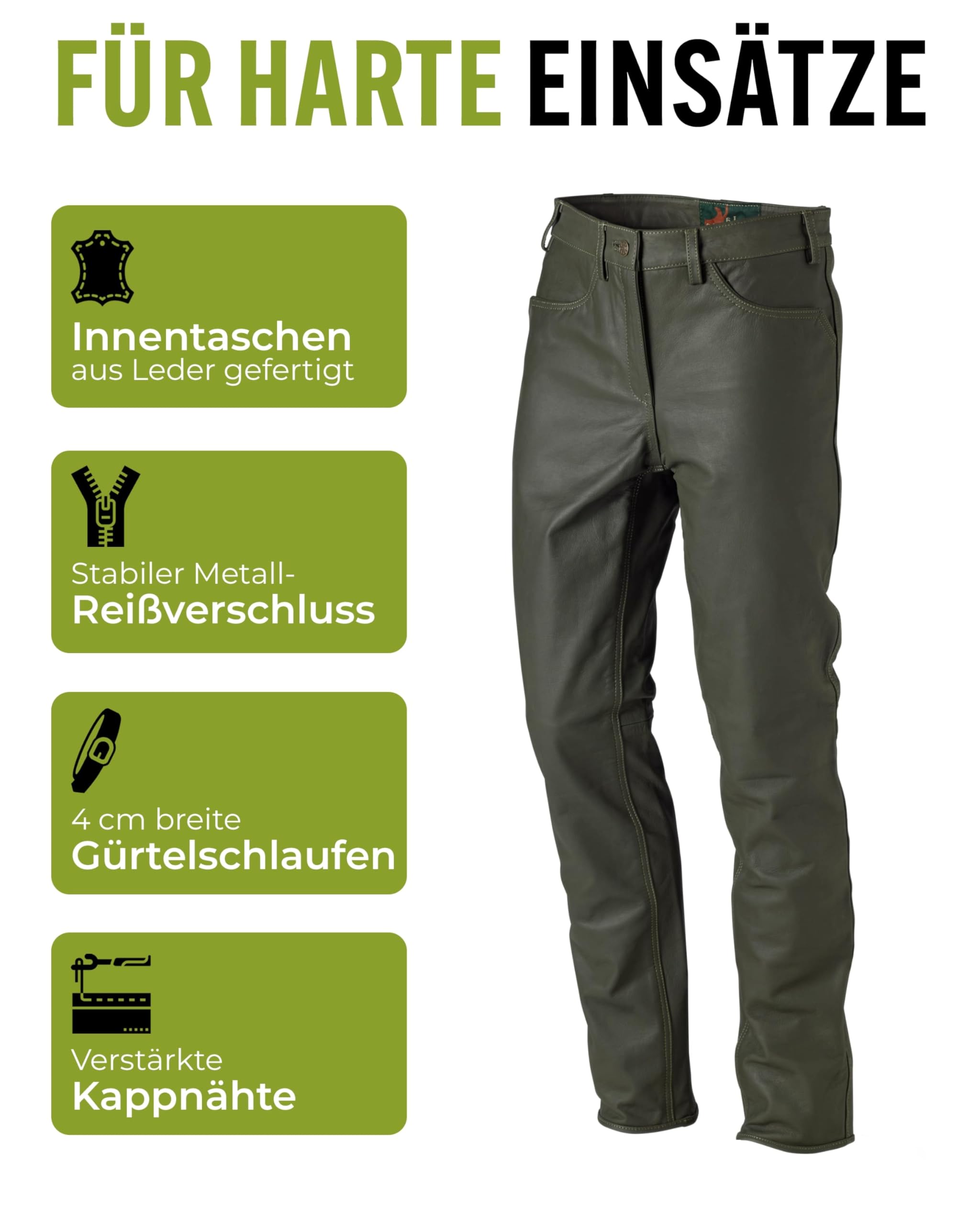 La Chasse Jagd Lederhose aus Büffelleder für Herren strapazierfähig Büffellederhose Jagdlederhose Jagdhose von Oefele Jagdbekleidung