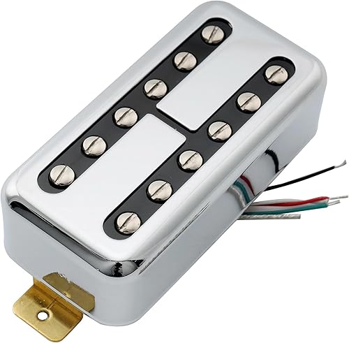 Miniatura 8 de Artec TVFT-A Filtertron Style Alnico Humbucker - Pastilla de puente para guitarra eléctrica, 5 imanes, 6.5K, cromo